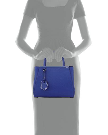 fendi 2jours mini blue|Fendi 2Jours Mini Shopping Tote, Cobalt Blue.